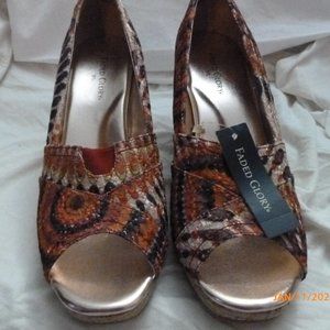 Faded Glory Multi-Colored Wedge Heel